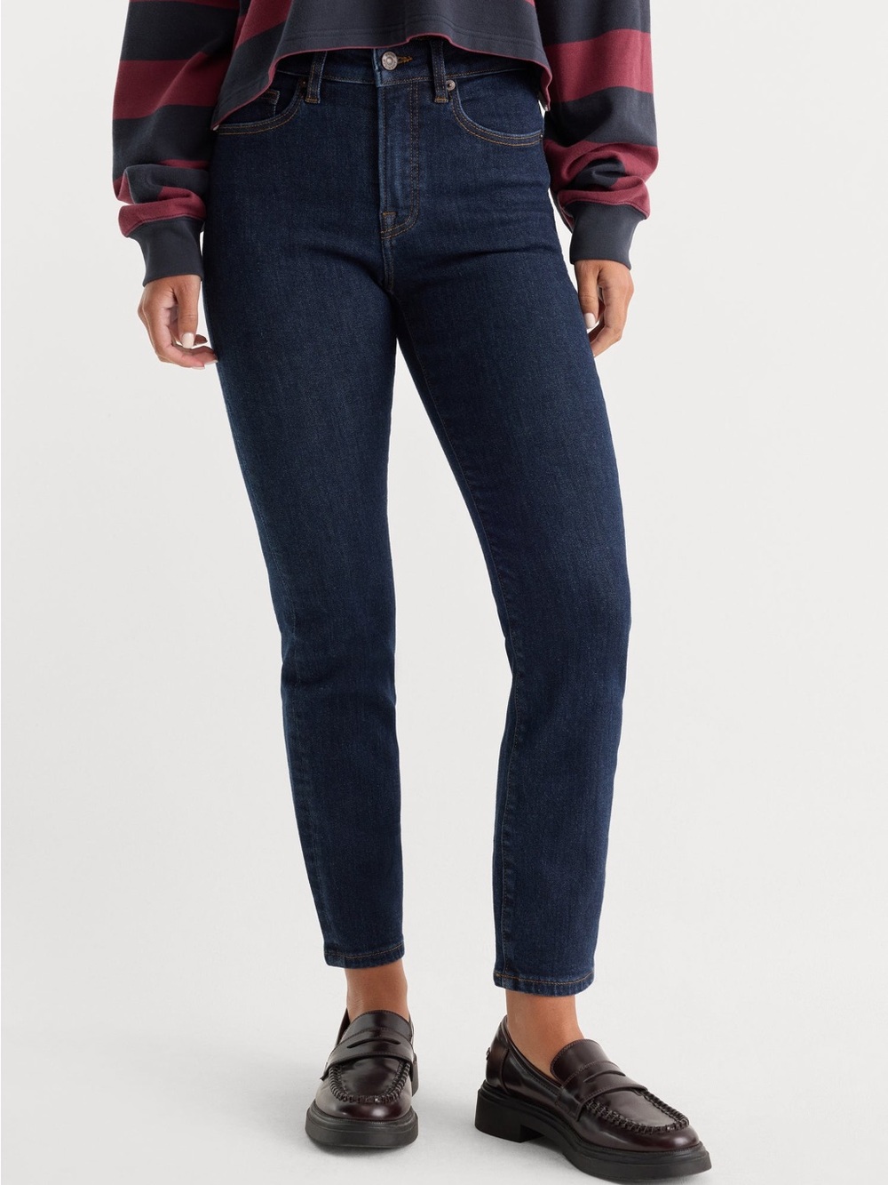 Good American Good Legs Straight Indigo Jeans